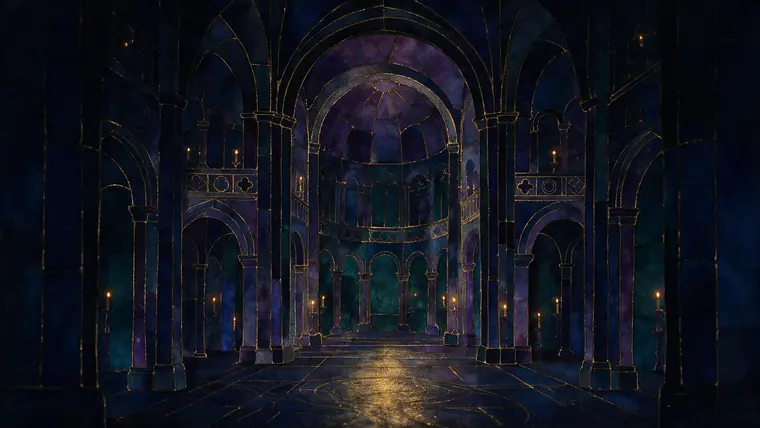 The base frame of the awards block: the same basilica space in different light